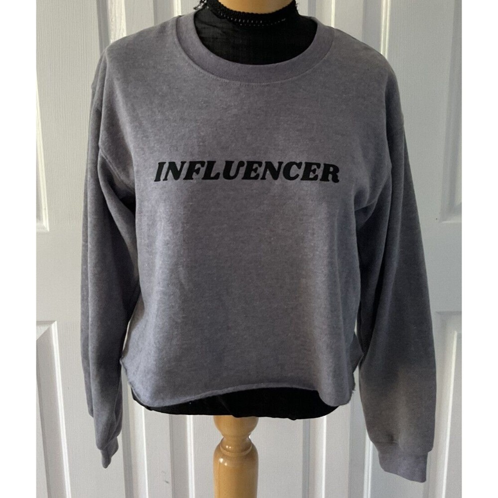 Sub_Urban Riot “Influencer” Crop Long Sleeve Sweatshirt Shirt Size Small